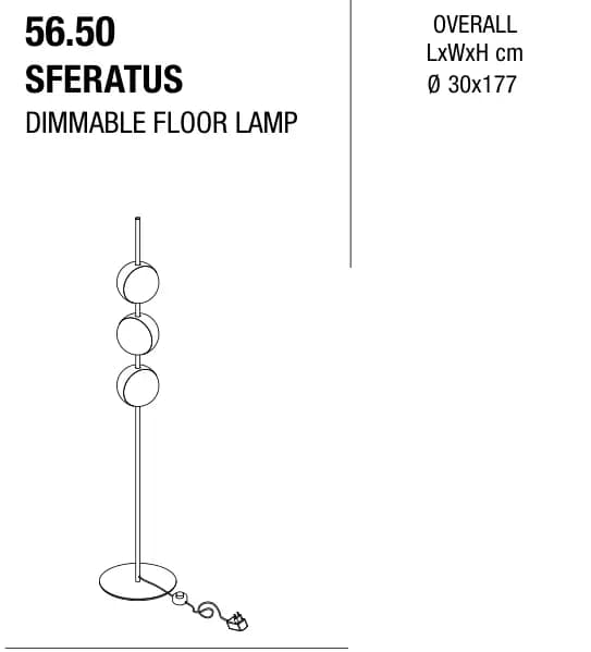 Торшер Sferatus — Bontempi Casa: фабричная схема размеров 1