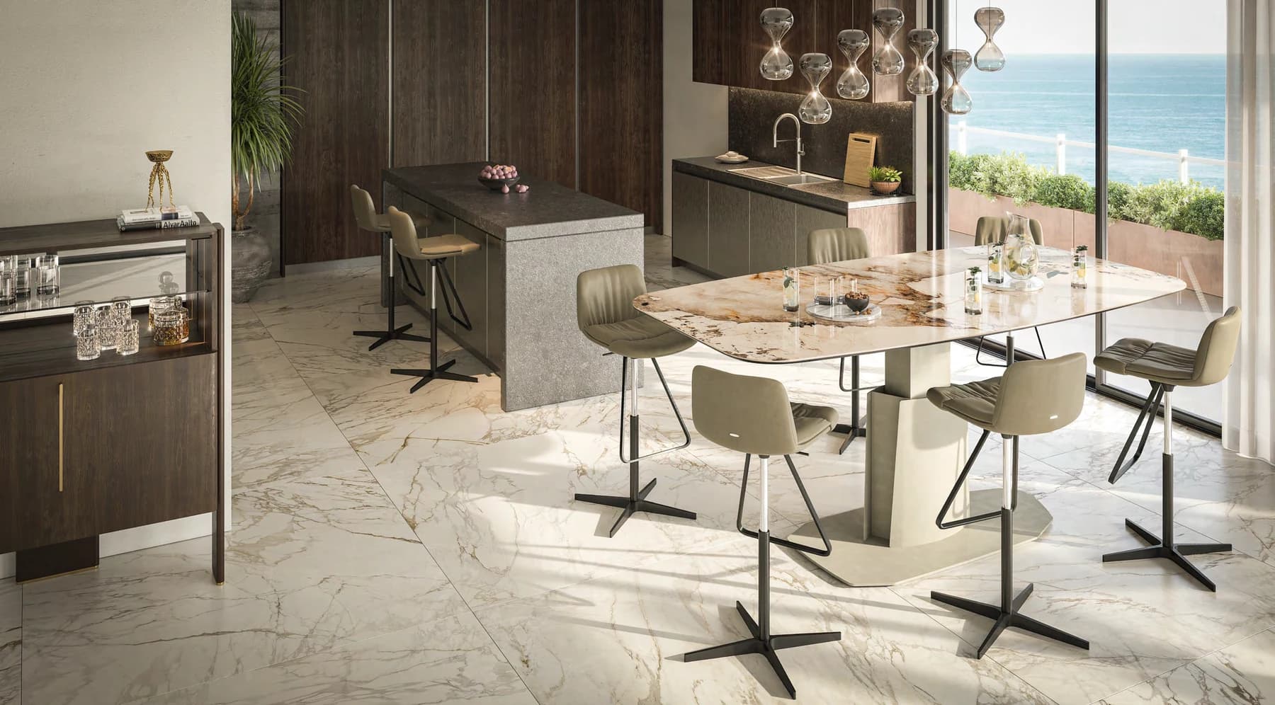Обеденный стол Aviator Keramik Lift — Cattelan Italia