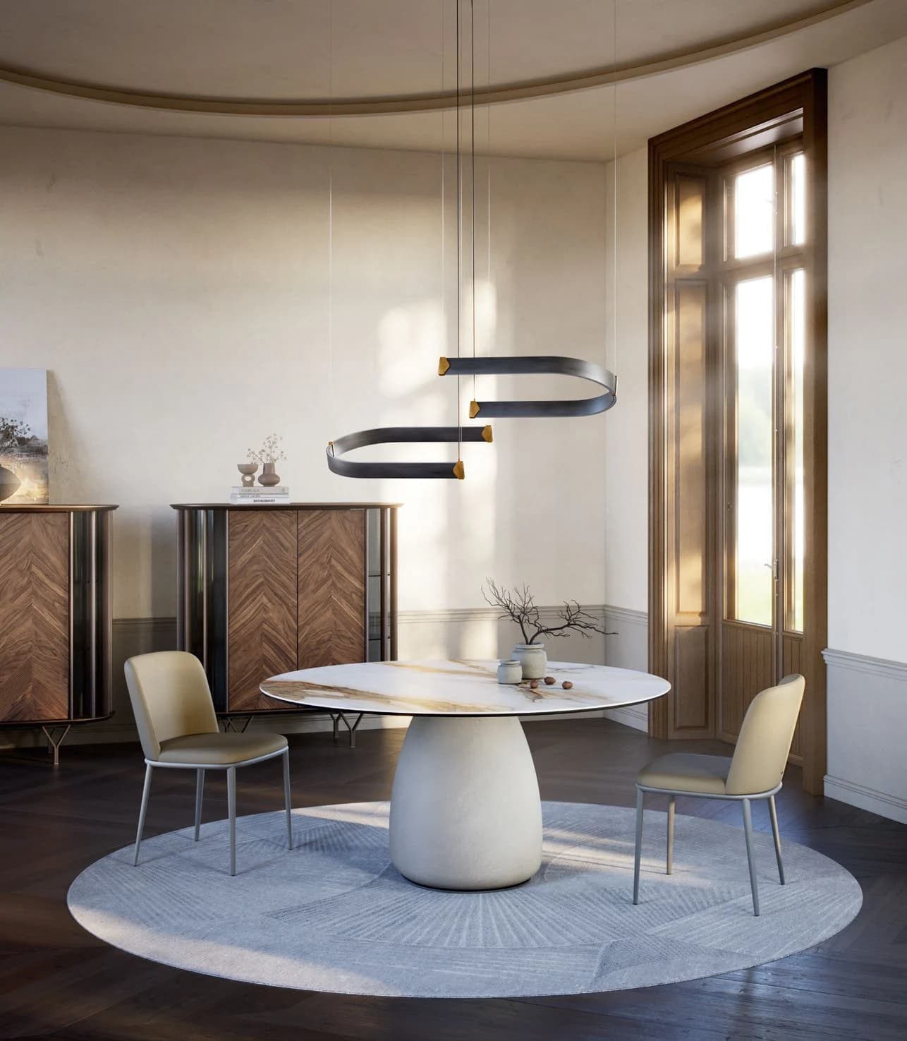 Обеденный стол Botero Keramik Round — Cattelan Italia