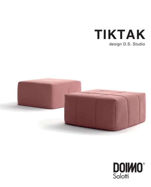 Пуфы и банкетки Tiktak — Doimo Salotti: фабричная схема размеров 3
