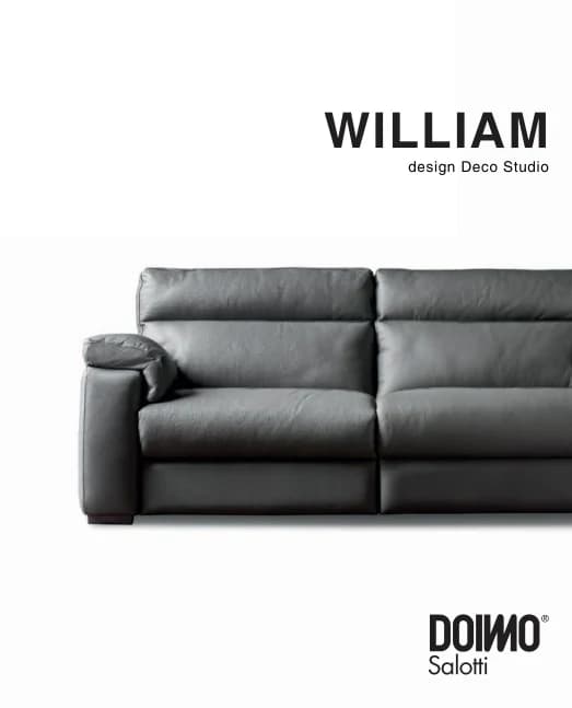 Диван William — Doimo Salotti: фабричная схема размеров 1