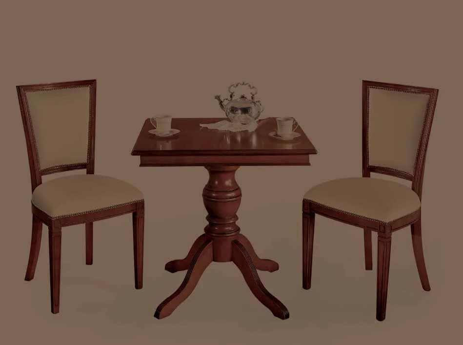 Обеденный стол 742 — 80 × 80 см — Scappini: фабричная схема размеров 1