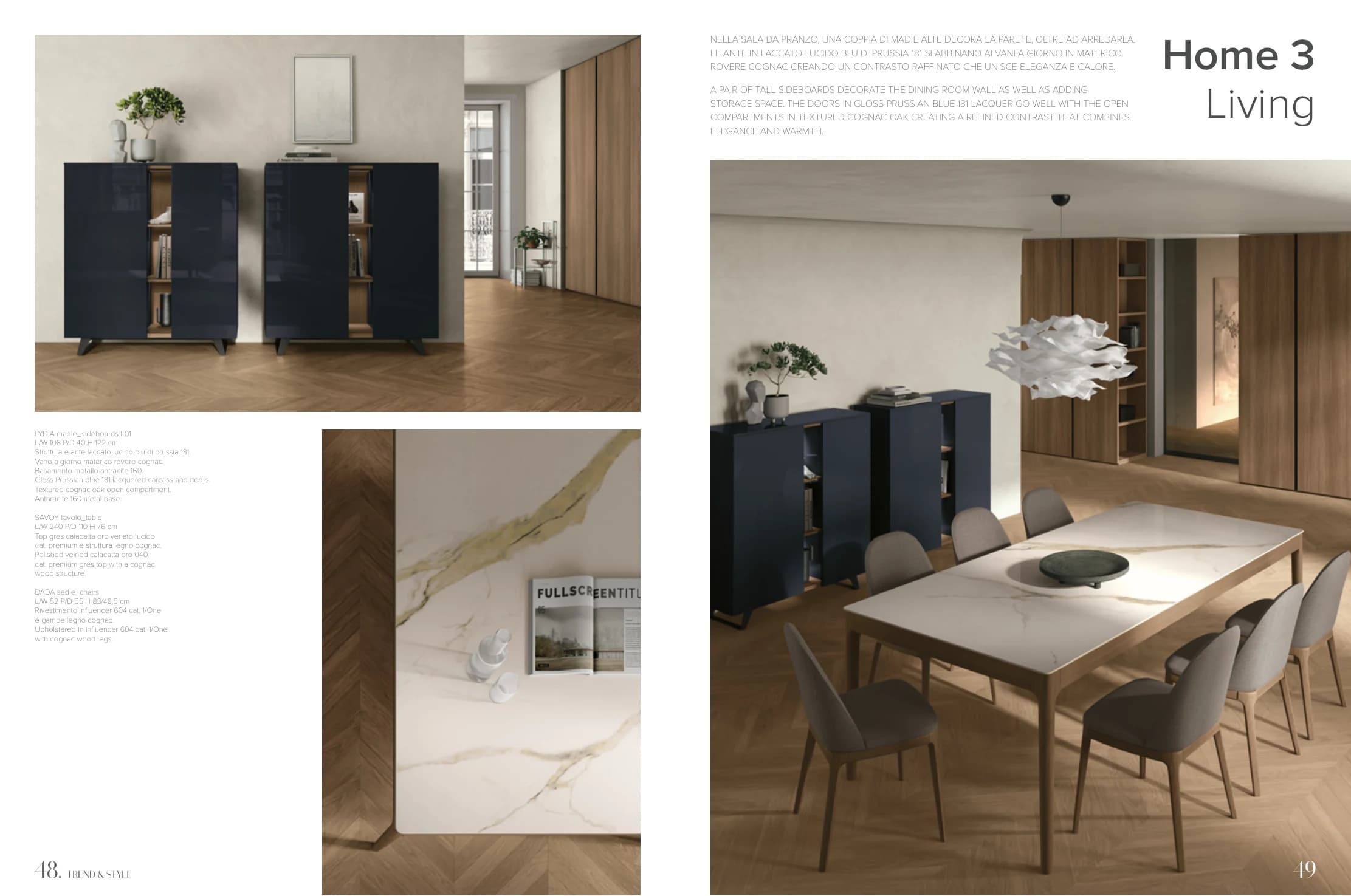Обеденный стол Savoy — Tomasella: фабричная схема размеров 1